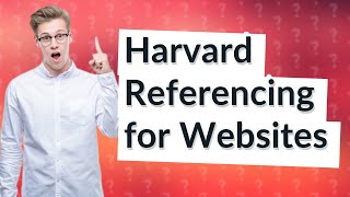 How to do Harvard referencing for websites [upl. by Courtney]