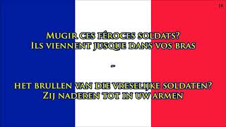 Volkslied van Frankrijk FRNL Tekst  Anthem of France Dutch [upl. by Eilarol]