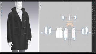 Drafting Duffle Coat Marvelous Designer Clo [upl. by Sivart]