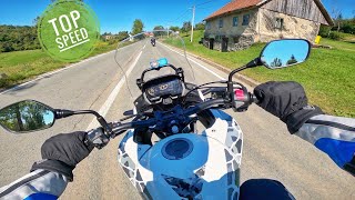 HONDA CB500X 2019  RAW  Top speed slightly uphill [upl. by Assenar782]