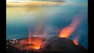 Stromboli volcano erupts from multiple vents during phase of elevated activity Jan 2019 [upl. by Cynthia]