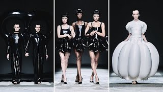 HARRI showcase latest jawdropping inflatable latex designs at London Fashion Week [upl. by Beck547]