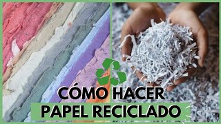 Cómo hacer papel reciclado [upl. by Aihsetal]