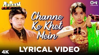 Channe Ke Khet Mein Lyrical  Anjaam  Shahrukh Khan amp Madhuri Dixit  Poornima [upl. by Ybrek95]