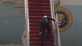 President Biden falls down walking up steps of Air Force One [upl. by Kluge]