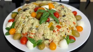 INSALATA DI RISO COME NON LAVETE MAI MANGIATA facile e veloce [upl. by Nalda757]