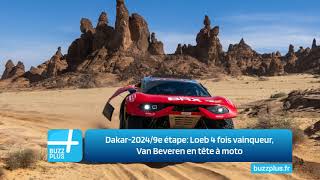 Dakar20249e étape Loeb 4 fois vainqueur Van Beveren en tête à moto [upl. by Notelrac]