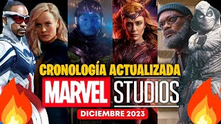 CRONOLOGÍA MARVEL 🚨ACTUALIZADO DICIEMBRE 2023🚨ORDEN CORRECTO de las SERIES y PELÍCULAS del UCM 🤯🔥 [upl. by Rednal]