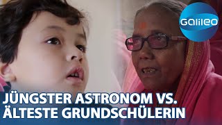 Lernen ohne Altersbeschränkung Jüngster Astronom vs Älteste Grundschülerin [upl. by Yuria546]