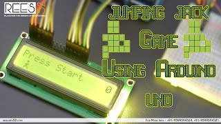 Make a Jumping Jack game using 162 LCD display and push button interfacing with Arduino Uno [upl. by Hakeber]