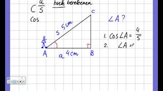 hoek berekenen met behulp van de cosinus [upl. by Hogle809]