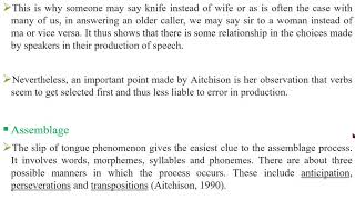 Psycholinguistics  Lesson 4  Psycholinguistic Processes  Speech Production [upl. by Behnken176]