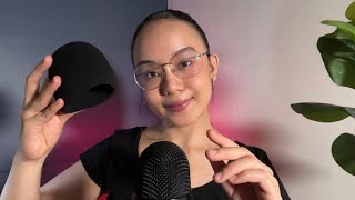 ASMR Sponge Cover Triggers fast mic pumping w mouthsounds amp scratching [upl. by Sanjiv77]