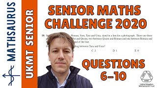 Senior Maths Challenge UKMT 2020  Questions 678910 [upl. by Nnylarac]