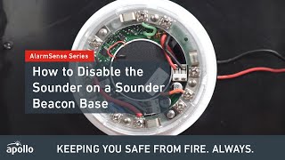 AlarmSense  How to disable the Sounder on a Sounder Beacon Base [upl. by Coleville238]