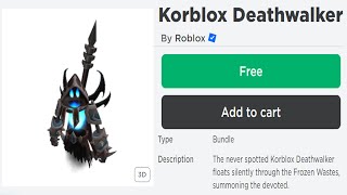 Korblox Deathwalker Free Giveaway [upl. by Deroo]