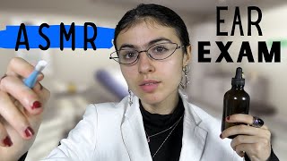 ASMR  intense ear cleaning amp ear exam 3dio mic [upl. by Epul734]