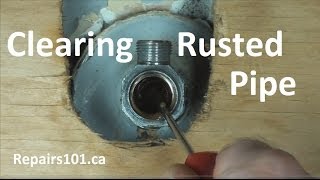 How To Clear Rusted Pipe To Restore Water Flow Using CLR [upl. by Jc]