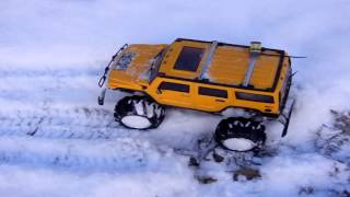 RadioShack RC Hummer H2 4x4 in the snow [upl. by Desi]