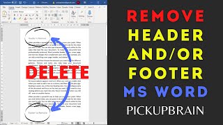 Correct way to remove header andor footer in Word [upl. by Barra]