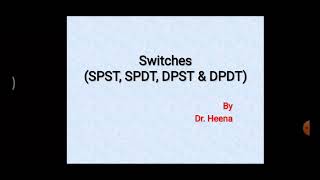 Switches SPST SPDT DPST DPDT [upl. by Eugnimod364]