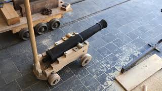 12 Scale 1841 Six Pounder Cannon and Modified Naval Base [upl. by Acinorev]