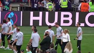 Euro 2022 Final Sarina Wiegmans Celebrations with England Lionesses Staff amp Supporters [upl. by Silisav]