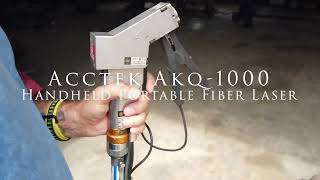 AccTek 1000W CW Laser Cleaner Feedback from Bulgaria Clientgood performance [upl. by Dania490]