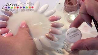 hOW TO DO THE BABY BOOMER NAIL ART with pigments [upl. by Enilreug709]