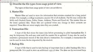 Master file Transection file Backup file  Program file Data file  Student IT Academy [upl. by Elberta]