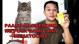 PAANO MAGDEWORM NG PUSA GAMIT ANG NEMATOCIDE [upl. by Htinnek848]