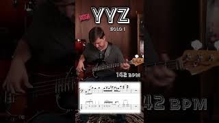 Rush YYZ Bass Solo Lesson [upl. by Kire810]