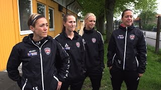 Gräsroten på turné  Se VMstjärnorna från FC Rosengård överraska flicklaget [upl. by Ahael11]