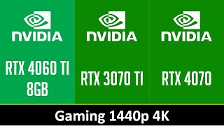 RTX 4060 TI 8GB vs RTX 3070 TI vs RTX 4070 [upl. by Jos577]