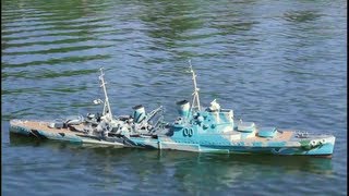 C24 HMS Sheffield Townclass light cruiser  Scratch built RC boat [upl. by Anuahsat778]