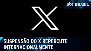 X é suspenso no Brasil após ordem de Moraes  SBT Brasil 310824 [upl. by Nichole]