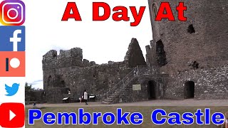 A Tour Of The Beautiful Pembroke Castle Wales Amazing Bird Show amp Walk Around pembroke castle [upl. by Alehc]