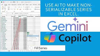 Use AI to make nonserializable series  Microsoft Excel [upl. by Audrey596]