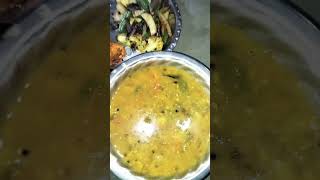 Aji ra recipe🍚bhata dalma🍤 chingudi bhaja Alu binsi kobibhajashortviral fooddandiyyoutubeshorts [upl. by Ardnal]