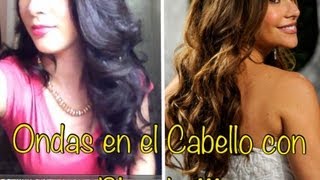 COMO HACER ONDAS EN EL CABELLO CON PLANCHA FACIL HOW TO CURL YOUR HAIR WITH A STRAIGHTENER [upl. by Ebby]