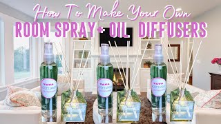 DIY ROOM SPRAY RECIPE AND ESSENTIAL OIL DIFFUSER [upl. by Kerman681]