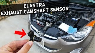 HOW TO REPLACE EXHAUST CAMSHAFT POSITION SENSOR ON HYUNDAI ELANTRA [upl. by Ardnuhs262]