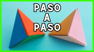 ⩥ Cómo hacer un HEXAEDRO  3 Piezas de Sonobe  Origami [upl. by Anaes596]