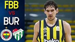 Boban Marjanovic Debut Fenerbahce Beko  Bursaspor  Full Game Highlights [upl. by Lati]