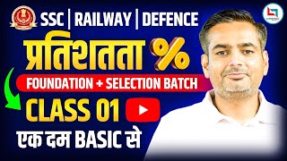 Percentage 1  Maths  Percentage Tricks in Maths  Percentage by Rakesh yadav Sir ssc [upl. by Dannon]