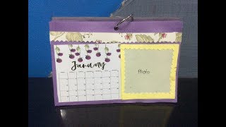 DIY Desk Calendar Handmade Calendar 2019 Handmade crafters by Manavi Sanghvi [upl. by Eyllom]