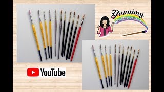 PINCELES REDONDOS PARA PINTACARITAS  FACEPAINTING ROUND BRUSHES [upl. by Iarised]