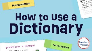 How to Use a Dictionary [upl. by Wilmott]