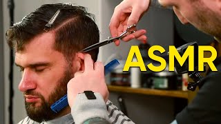 Scissors Only Relaxing Haircut 💈 ASMR BARBER [upl. by Tager]