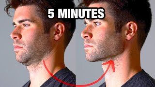 How to Get A More Defined Jawline  In Only 5 Minutes [upl. by Sand]